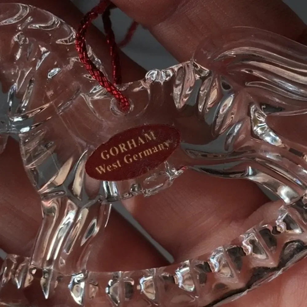 VTG Gorham Crystal Rocking Horse ornament - Vintage, West Germany